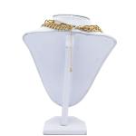 Round Hoop Gold Fashion Necklace With Pandent Three Circles Lock Dangle Jewelry