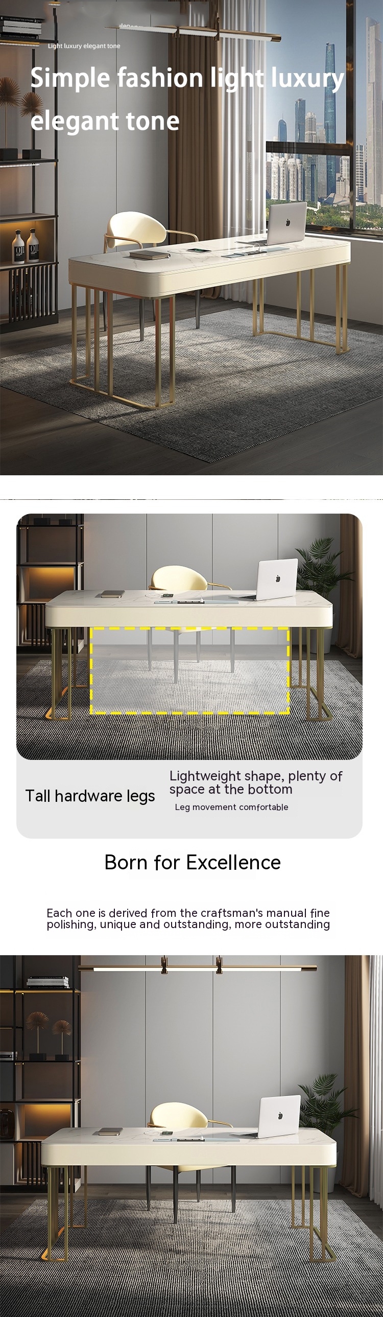 Marbre Office Furniture L Shaped Executive Office Table for Commercial Furniture
