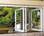 tempered glass folding accordion window manufacturer guangzhou bifold window
