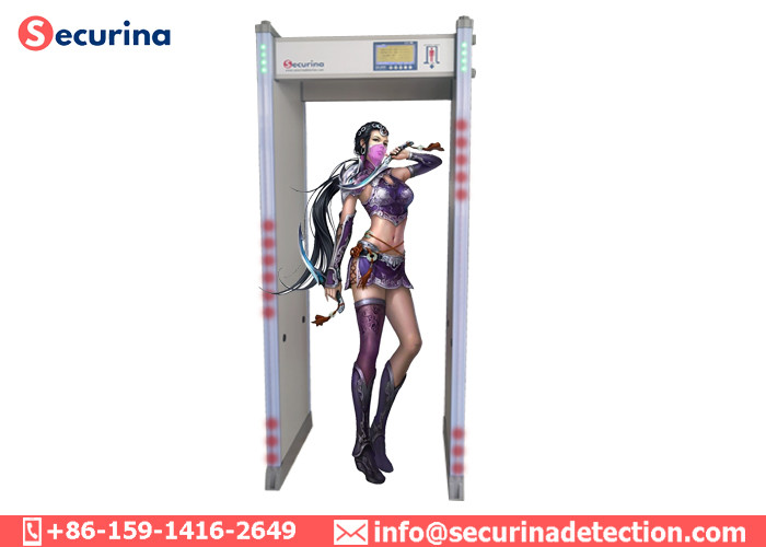 300 Sensitivity Optional Metal Detector Security Gate With Tamper Proof Function