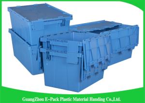 Wholesale Euro Nestable Heavy Duty Plastic Storage Containers , Plastic Box With Hinged Lid Leakproof from china suppliers