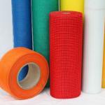 Different colors fiberglass self - adhesive net used for construction material