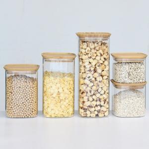 Wholesale High Borosilicate Glass Jars 300ml Kitchen Canisters With Pantry Cork Lid from china suppliers