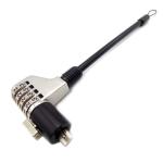Black Steel Cable Locks Plastic Coated Retractable Spring Coiled Steel Rope