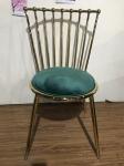 Electroplating Iron Frame 81.5cm Dark Green Dining Chairs
