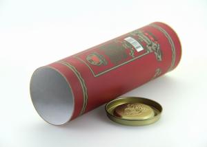 Wholesale Embossing Print Paper Wine Tube Packaging Tin Lid Cardboard Cans from china suppliers