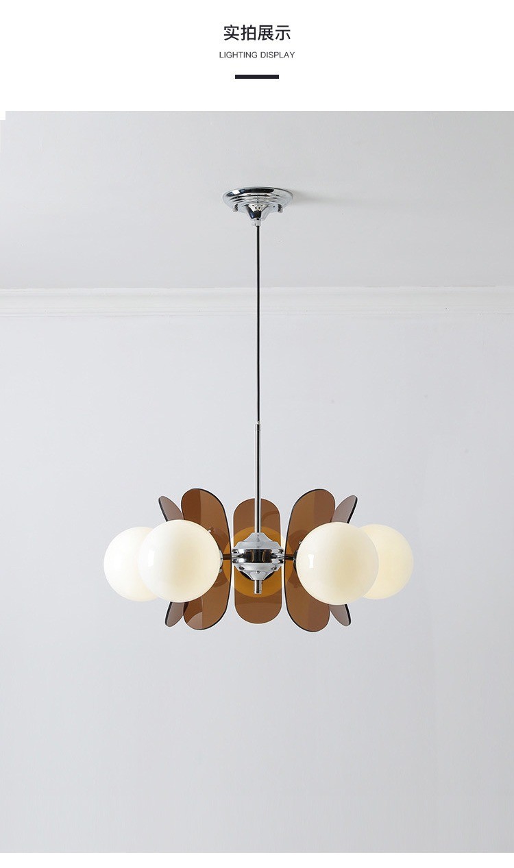 Nordic Middle Ancient Acrylic Beans Pendant Lamp Living Room Dining Room Study Restaurant lamp(WH-AP-548)