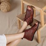 S433 2020 New Sandals Female Open Toe Breathable Cool Leather Sandals Female Ins