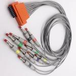 Cardioline 10 Lead ECG Cable 0.9m Holter Cable Snap Connector