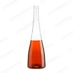 375ml 750ml Glass Wine Liquor Bottles Clear Tabular with Rubber Stopper Sealing