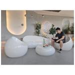 White Color Fiberglass Table Chair Sets 4pcs Furniture Full Set Sofa Chairs