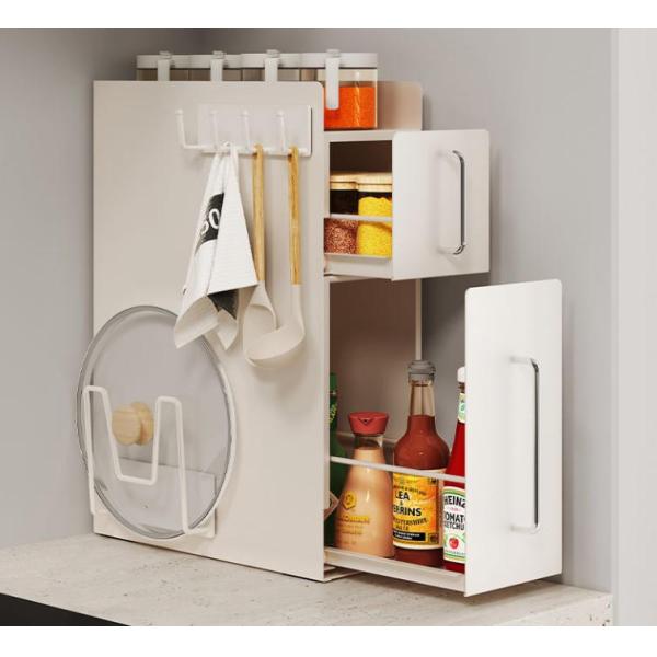 Stainless Steel Fully Sealed Multi-Layer Adjustable Dustproof Drawer Cabinet for Countertop Storage