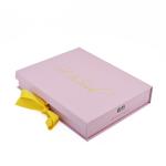 Yellow Ribbon Hard Cardboard Gift Boxes Recycled Paper Gift Boxes 4C Printing
