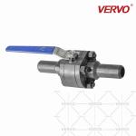 DN20 Metal Seated Floating Ball Valve Three Piece Ball Valve With Two 100mm