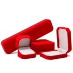Jewelry Package Red Flannelette Customized Size Box for Necklace Bracelet and