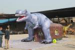 Artificial Sponge Material Cute Dinosaur Door Life Size Sunproof Windproof