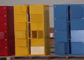 Pin Code Setting Electronic Steel Luggage Storage Airport , Password High Tech Lockers