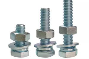 Wholesale M12 M14 hexagon heavy bolt and nut washer white black blue yellow hot dip zinc from china suppliers