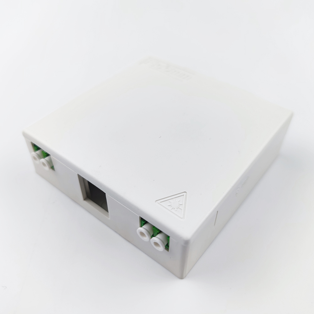 Best 2 Cores LC APC Plastic Fiber Optic Faceplate Socket Panel for Wired LAN Network 5