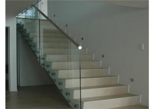 China Floor Mounted Stainless Steel Glass Balustrade , Standoff Building Deck Railing on sale