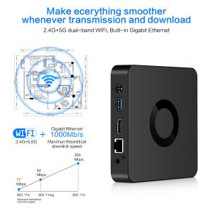 Wholesale 8GB RAM 128GB EMMC Fanless Mini PC AC5 Onboard CPU N4000/N4100 from china suppliers