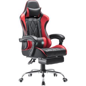 Wholesale Swivel Chair with Footrest and Massage Lumbar Support Ergonomic High Back Video Game Chair from china suppliers