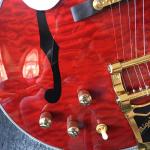 Grand Transparent red, gold tremolo. Free delivery, picture real shooting 333