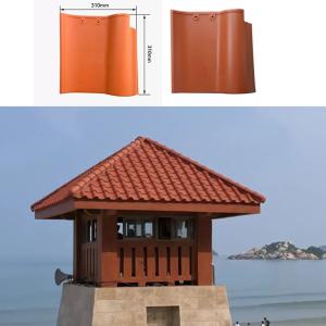 Wholesale Waterproof Natural Clay Matte Ceramic Roof Tile Spanish Red Clay Tiles from china suppliers