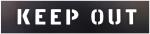Keep Out PVC Plastic Letter Stencils Rectangle Attention Traffic Paint Stencils