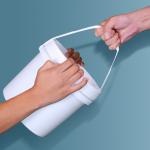 Eco-friendly Round White Plastic Water Bucket With Handle and Lid for Water/Milk
