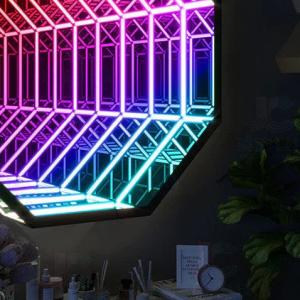 Wholesale 220V 3D Glass Neon Mirror Sign With Neon Tube Party Led Neon Strip Multicolor from china suppliers