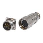 M23 Waterproof 6 pin Female Cable Plug Amphenol Circular Power Connectors