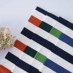 Compact Weaving Cotton French Terry Fabric Striped Type For Apparel