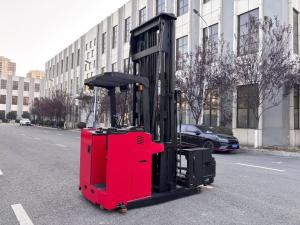 Wholesale Three-way Electric Pallet Stacker Forklift Rated Capacity 1500 KG Max.Height 7000 mm High-Density Storage Environments from china suppliers