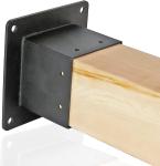 Dacromet Electrophoretic Paint 3.5x3.5 inch Square Flange Post Anchor Base with