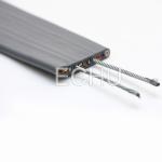 Flat Flexible Traveling Elevator Cable with TV Camera Cable in Grey Color TVVBG