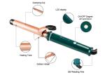 32mm Barrel Ceramic Hair Curling Iron Belt Clip Lcd Display Rohs Approval