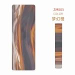 Full pattern multi color coconut pu rubber yoga mat