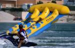 Yellow 0.9mm PVC Inflatable Fly Fish Inflatable Toy Boat For Water Game