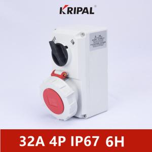 Wholesale KRIPAL Three Phase 32A IP67 Interlocked Switch Socket IEC standard from china suppliers