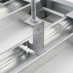 60mm Width Gypsum Board Ceiling With Light Steel Galvanized Material