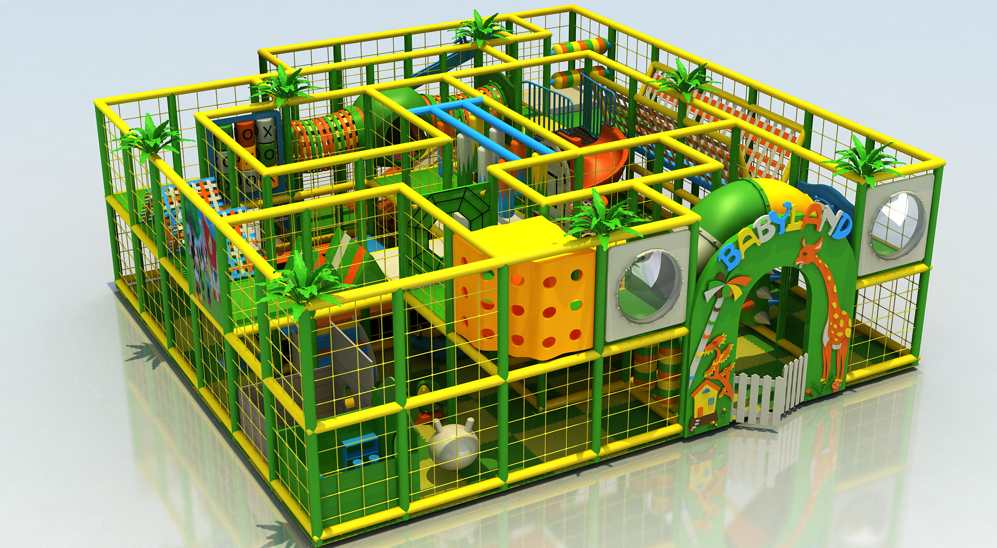 full frame creative children's playground equipment indoor play structure