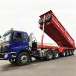 3/4 Axle Tri Axle 60/80 Ton End Dump Tipper Truck Tractor Trailer for Sale Price