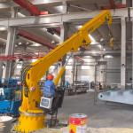 High Performance 0.5 Ton Telescopic Boom Crane For Offshore Support Vessels