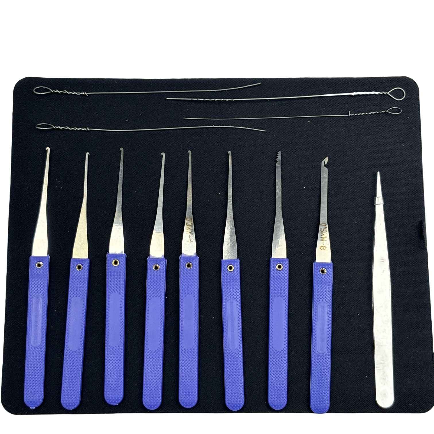Blue Locksmith Key Kit 38pcs Training Lock Pick Set for self study