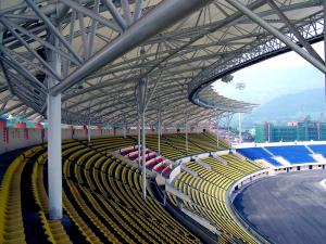 China Steel Pipe Truss Adopted Steel Structure Fabrications Large Span Stadium on sale