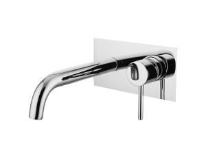 Wholesale Brass Wall Mounted Basin Mixer Taps , Concealed Wash Basin Mixer Faucet from china suppliers
