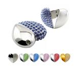 Customized Design Aluminium Diamond Heart Shape Jewelry USB flash drive 2Gb 2.0