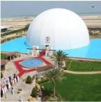Custom Galvanized steel poles PVC glamping Geodesic Dome Tent House