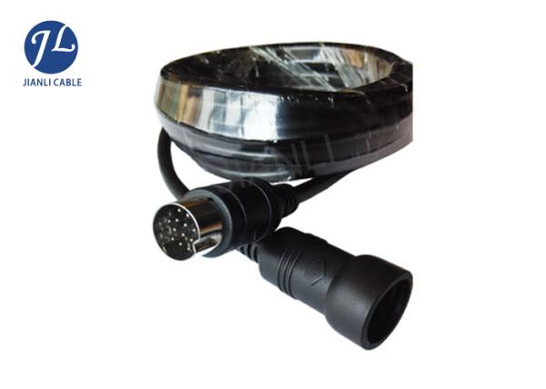 Male And Female 13 Pin Din Cable , Rear View Security Camera Power Extension